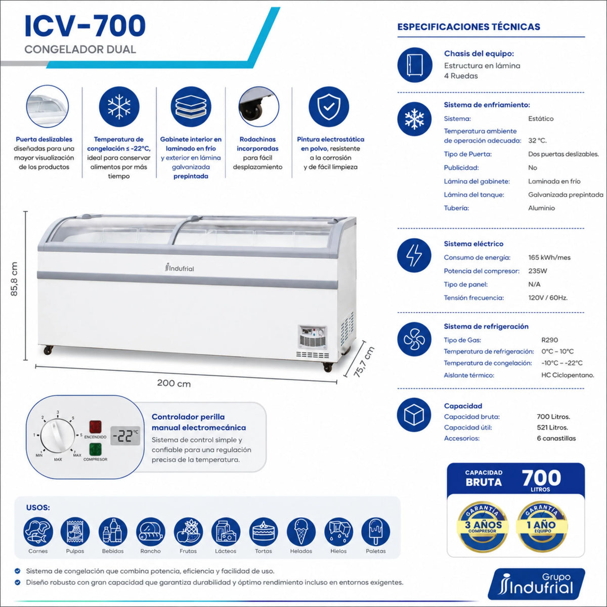 Construcción del ICV-700